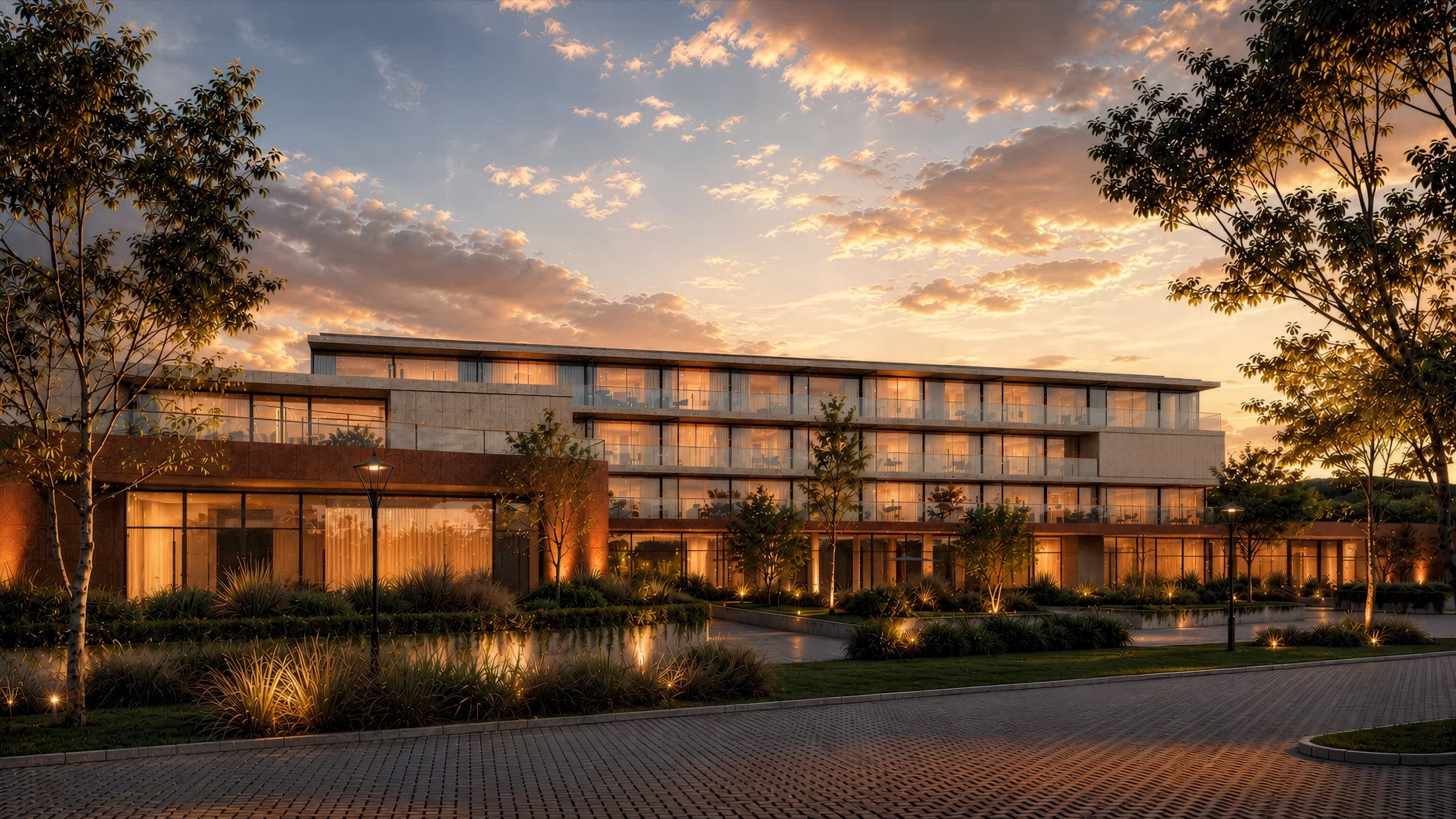Render de espacios del proyecto hotelero
